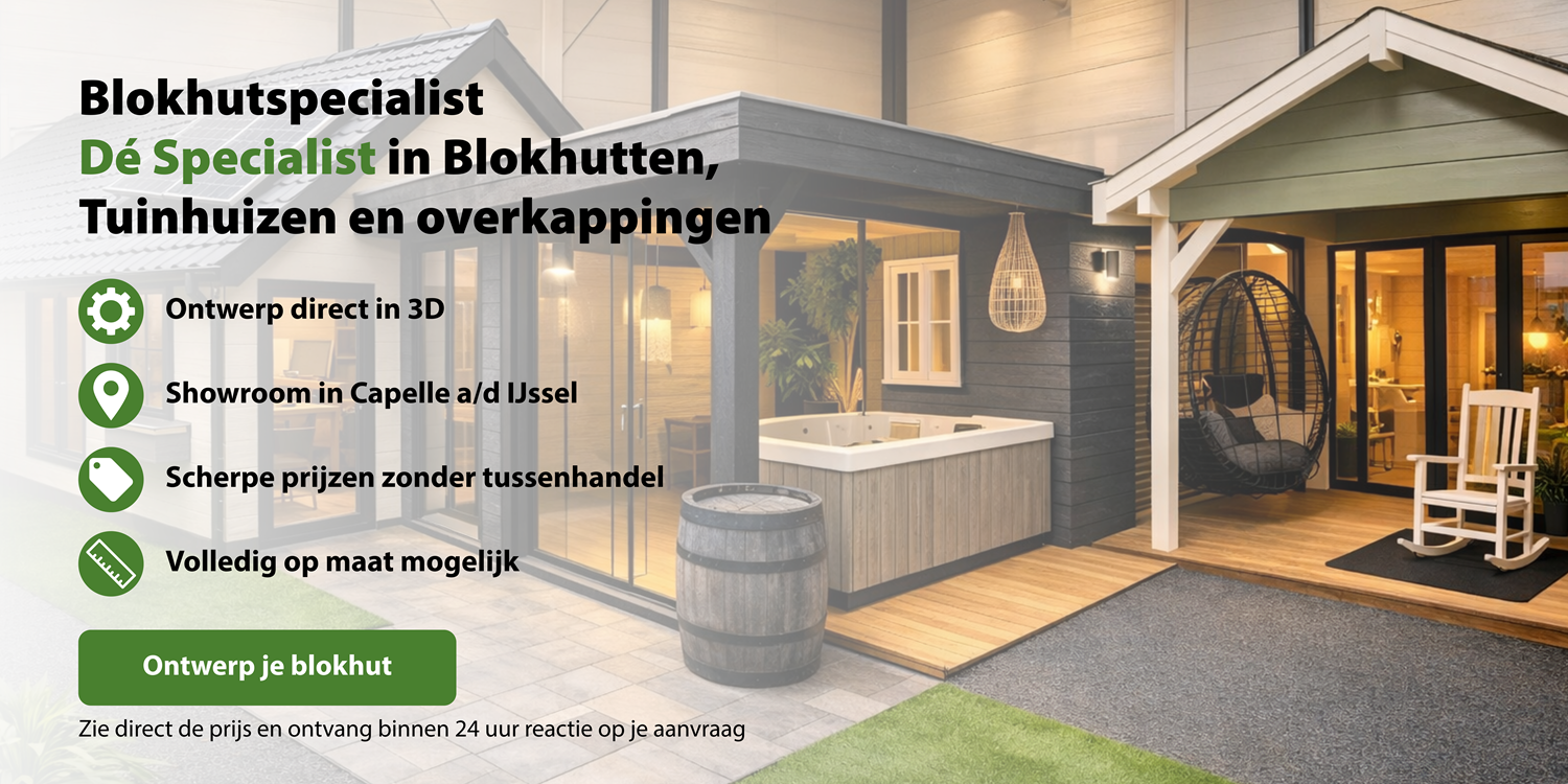 Blokhutspecialist - Website banner