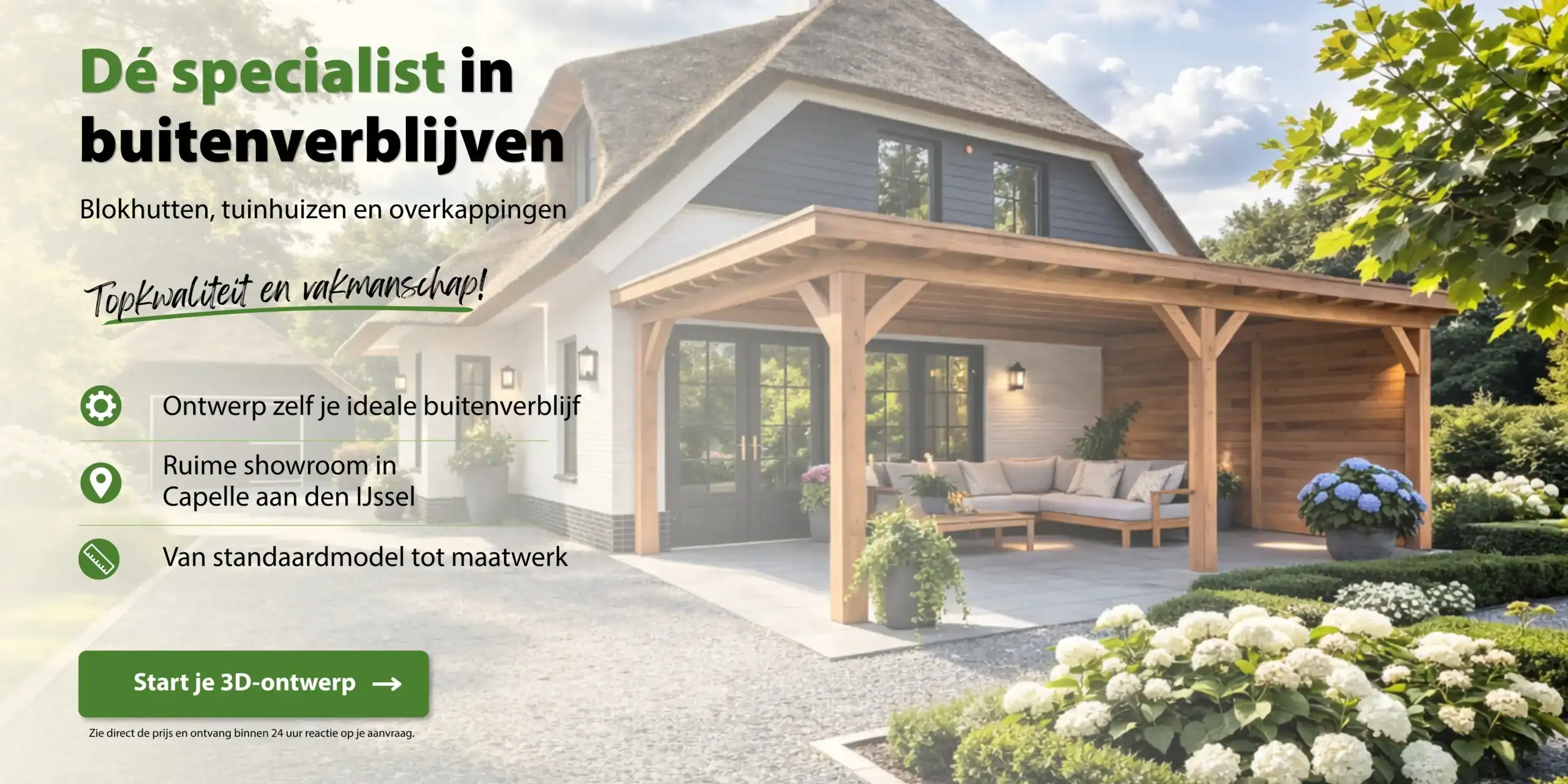 Blokhutspecialist - Maatwerk buitenverblijf - Ontwerp in 3D